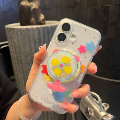 Rainbow Fan Phone Grip