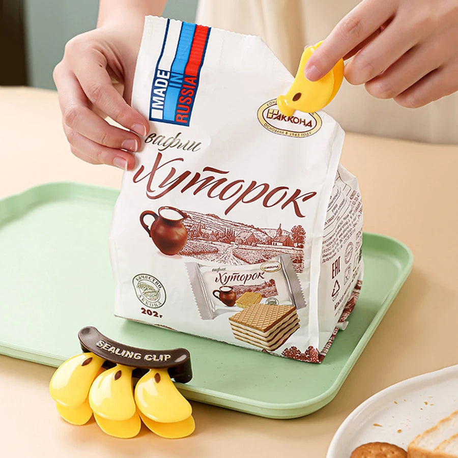 Banana Bunch Clip Magnet - Fruit Fridge Organizer with Sealing Clips